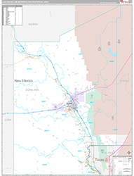 Las Cruces Metro Area Wall Map Premium Style 2026